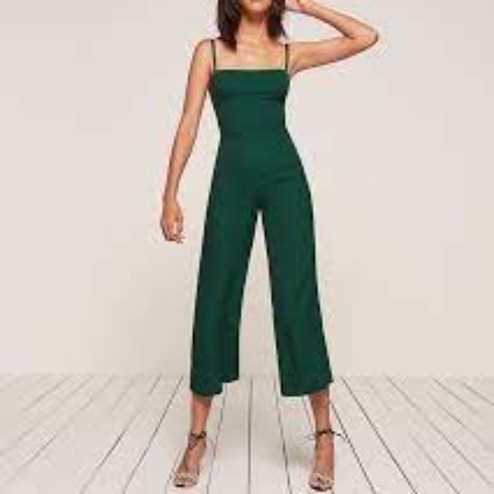 Reformation Green Jumpsuit Size 0